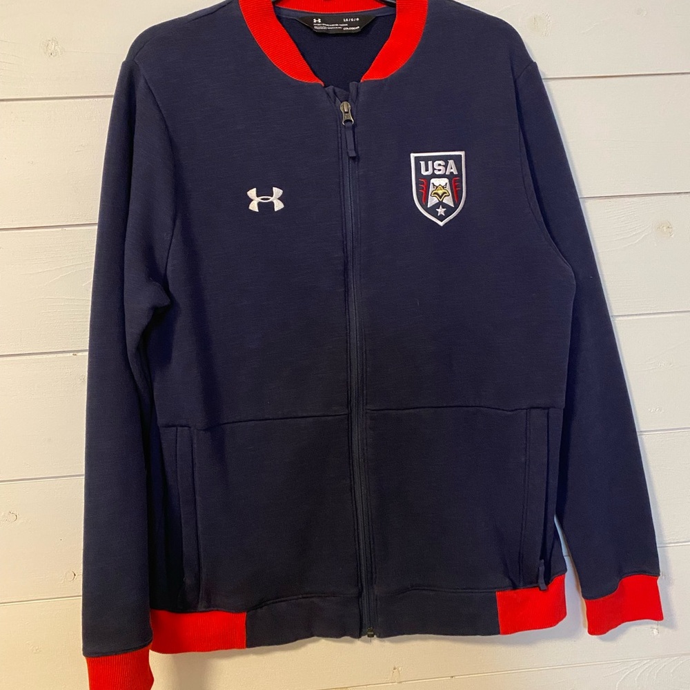 Under Armour ColdGear Jacket - Navy and Red